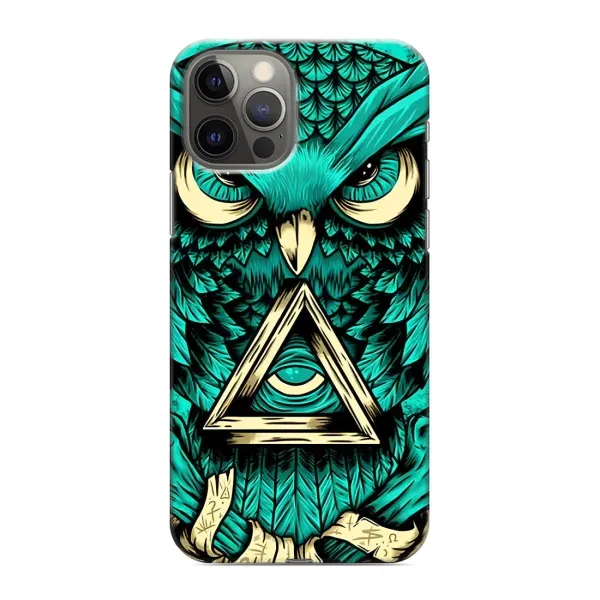 Чохол з малюнком «Зелена сова» для iPhone 12 Pro