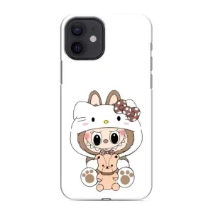 Чохол з принтом Лабубу для iPhone 12 (Білий Лабубу)