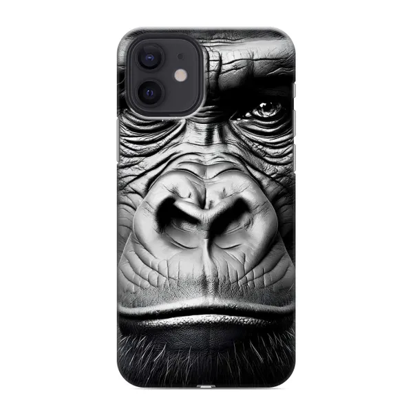 Чехол с рисунком «Черная обезьяна» для iPhone 12