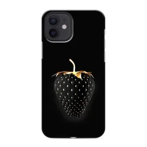 Чехол с изображением вкусной еды для iPhone 12 (Чёрная клубника)