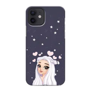 Чехол Стильные девушки на iPhone 12 (Девушка и сердечки)