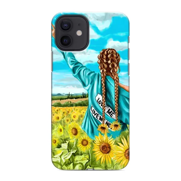 Чехол с рисунком «Девушка на поле» для iPhone 12