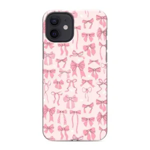 Чехол банты для iPhone 12 (Фон бантики)