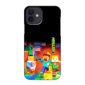 Чехлы для iPhone 12 (Персонажи Майн Крафт) (Герой Майнкрафт)