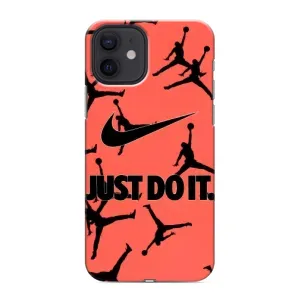 Силиконовый Чехол Nike Air Jordan на Айфон 12 (Just Do It)