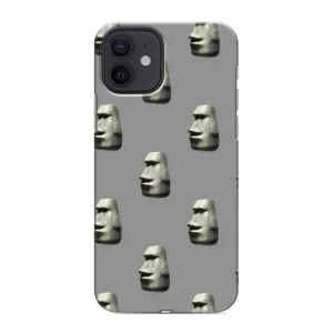 Бампер с принтом Мемы для iPhone 12 (Каменное лицо)