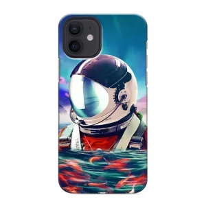 Силиконовый Чехол с принтом "Космонавты" на iPhone 12 (Космонавт в воде)