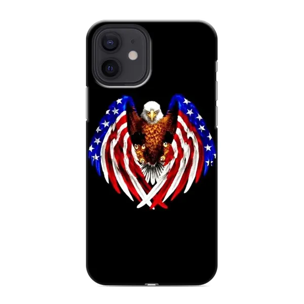 Чехол с рисунком «Крылья США» для iPhone 12 Чехол с рисунком «Крылья США» для iPhone 12