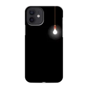 Чохол з картинками на чорному фоні для iPhone 12 (Лампочка)