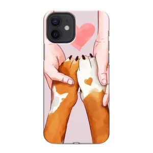 Чехол (ТПУ) Милые собачки для iPhone 12 (Любовь к собакам)