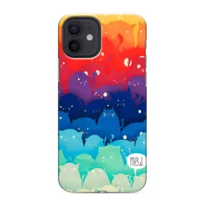 Силиконовый чехол с котиком для iPhone 12 (Mew)