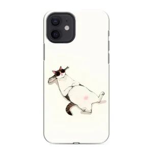 Чехол на тематику: Коты для iPhone 12 (Отдых)
