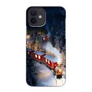 Силиконовый бампер на рождество для iPhone 12 (Поезд)