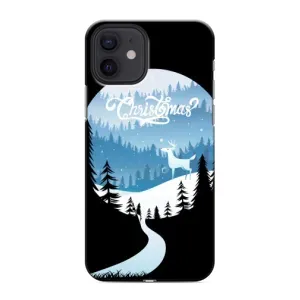 Силиконовый бампер на рождество для iPhone 12 (Рождественский Олень)