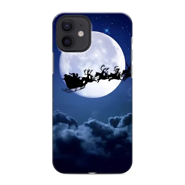 Чехол с рисунком «Санта - луна» для iPhone 12