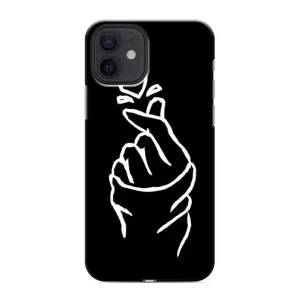 Чохол (Знак сердечка) для iPhone 12 (Сердечко на чорному)