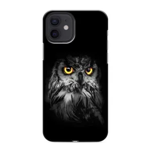 Чехлы с принтом СОВЫ для iPhone 12 (Сова на чёрном)