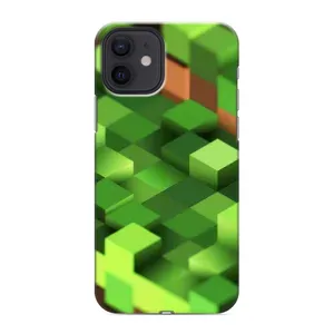 Чехлы для iPhone 12 (Персонажи Майн Крафт) (Текстура)