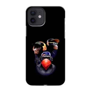 Чехол с рисунком «Три обезьяны» для iPhone 12