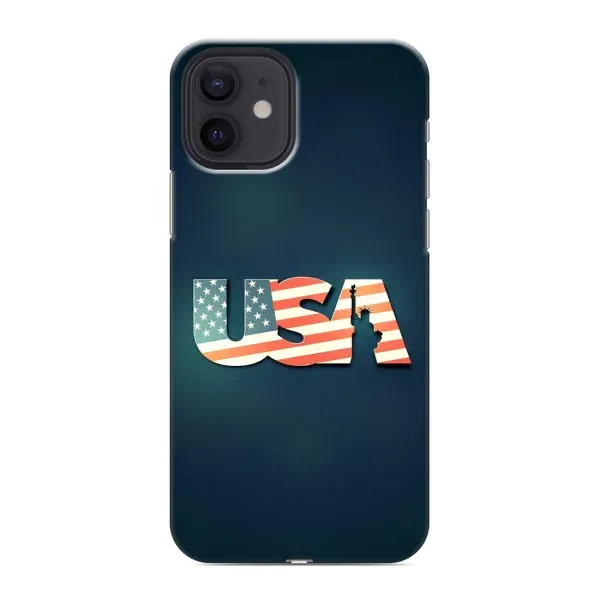 Чехол с рисунком «USA» для iPhone 12 Чехол с рисунком «USA» для iPhone 12
