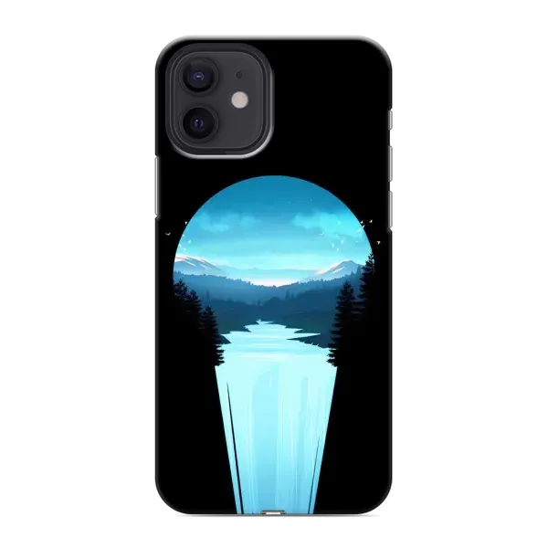 Чехол с рисунком «Синий Водопад» для iPhone 12