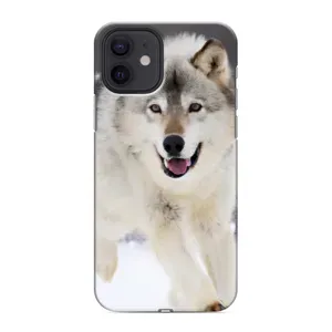 Чехол с рисунком «Волк на снегу» для iPhone 12