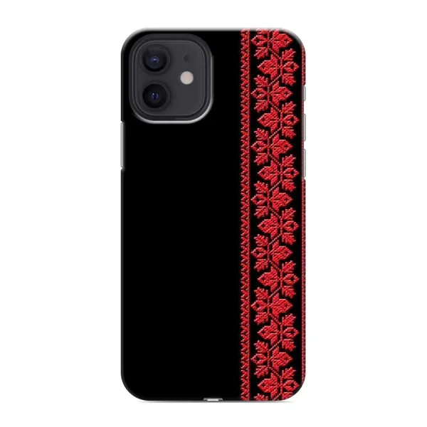 Чехол с рисунком «Вышиванка на черном» для iPhone 12 Чехол с рисунком «Вышиванка на черном» для iPhone 12