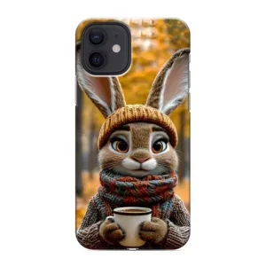 Печатный чехол «Зверята с кофе» для iPhone 12 (Зайчик с кофе)