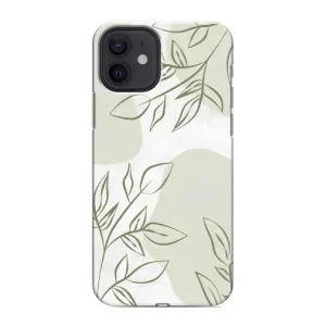 Чохол квітковий дизайн для iPhone 12 (Зелений дизайн)