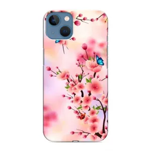 Чохол з картинкою Сакури на iPhone 13 Mini (Метелики на сакурі)