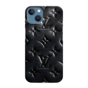 Текстурный Чехол Louis Vuitton для Айфон 13 Мини (Черный ЛВ)