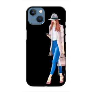 Чохол з картинкою Модні Дівчата iPhone 13 Mini (Дівчина з телефоном)