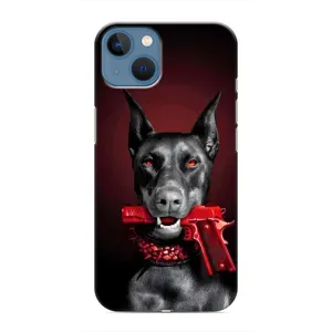 Чехол ДОБЕРМАН для iPhone 13 Mini (Доберман злой)