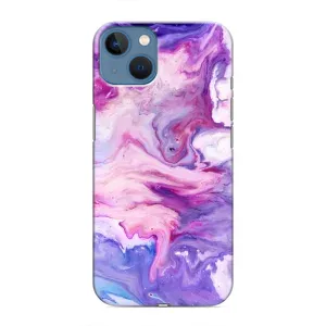 Чехлы с тематикой "Мрамор" на Айфон 13 Мини (Фиолетовый мрамор)