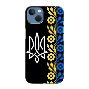 Силиконовый Чехол на iPhone 13 Mini (Герб и вышыванка)