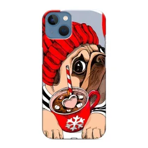 Бампер для iPhone 13 Mini с картинкой "Песики" (Грустная собака)