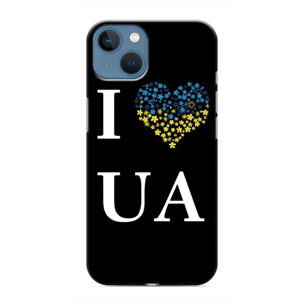 Чохол з малюнком «I Love UA» для iPhone 13 Mini Чохол з малюнком «I Love UA» для iPhone 13 Mini