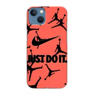 Силиконовый Чехол Nike Air Jordan на Айфон 13 Мини (Just Do It)