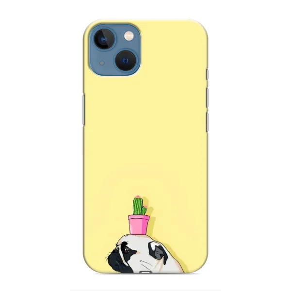 Чехол с рисунком «Кактус на голове» для iPhone 13 Mini Чехол с рисунком «Кактус на голове» для iPhone 13 Mini
