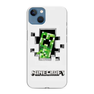 Чехлы для iPhone 13 Mini (Персонажи Майн Крафт) (Крипер)