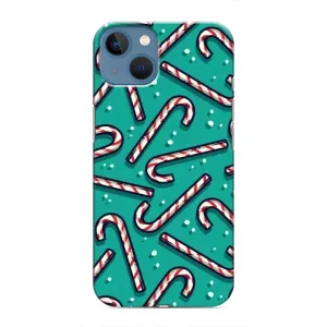 Силиконовый бампер на рождество для iPhone 13 Mini (Леденцы)