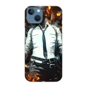 Силиконовый чехол с картинкой "Герой Pubg" на iPhone 13 Mini (Man Пубг)