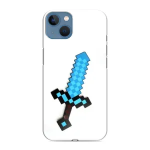 Чехлы для iPhone 13 Mini (Персонажи Майн Крафт) (Меч)