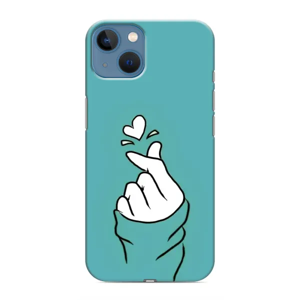 Чехол с рисунком «Сердечко на бирюзовом» для iPhone 13 Mini Чехол с рисунком «Сердечко на бирюзовом» для iPhone 13 Mini