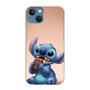 Чехол с рисунком Стич для iPhone 13 Mini (Стич с шоколадом)