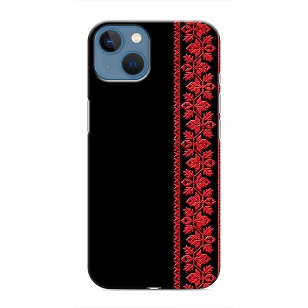 Чехол с рисунком «Вышиванка на черном» для iPhone 13 Mini Чехол с рисунком «Вышиванка на черном» для iPhone 13 Mini