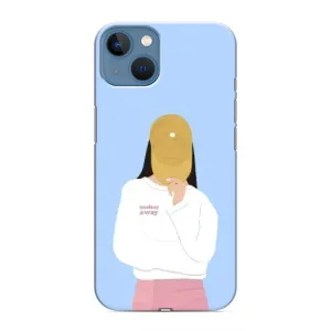 Силіконовый Чохол на iPhone 13 Mini з картинкой Модных девушек (Жовта кепка)