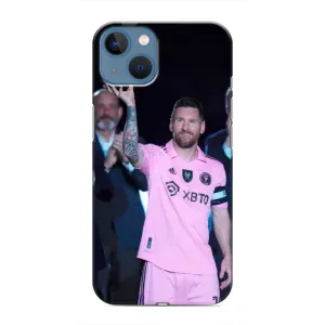 Чехлы Лео Месси в Майами на iPhone 13 Mini (Золотой мяч Месси)