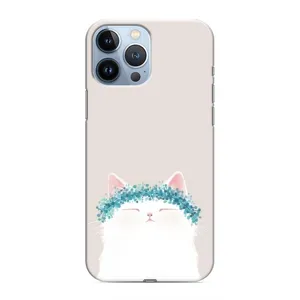 Чехол на тематику: Коты для iPhone 13 Pro Max (Белый котик)