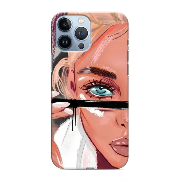 Чехол с рисунком «Девушка и ресницы» для iPhone 13 Pro Max Чехол с рисунком «Девушка и ресницы» для iPhone 13 Pro Max